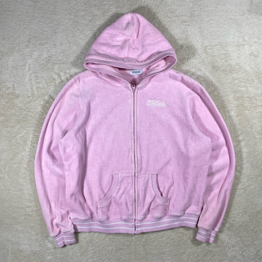 Pink Boca Authentic Zip-Up Hoodie
